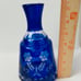 Bohemian Glass Vase Cobalt Blue 7.5 Inch