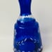 Bohemian Glass Vase Cobalt Blue 7.5 Inch