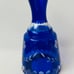Bohemian Glass Vase Cobalt Blue 7.5 Inch