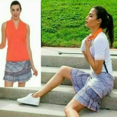 Nwt Lucky In Love Gorgeous Pleated Golf Skirt Skort Shorts w/ Pocket S Small