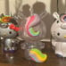 Hello Kitty x kidrobot unicorn glitter clear