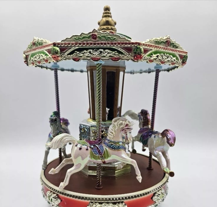Mr. Christmas Metallic Holiday Merry-Go-Round Carousel