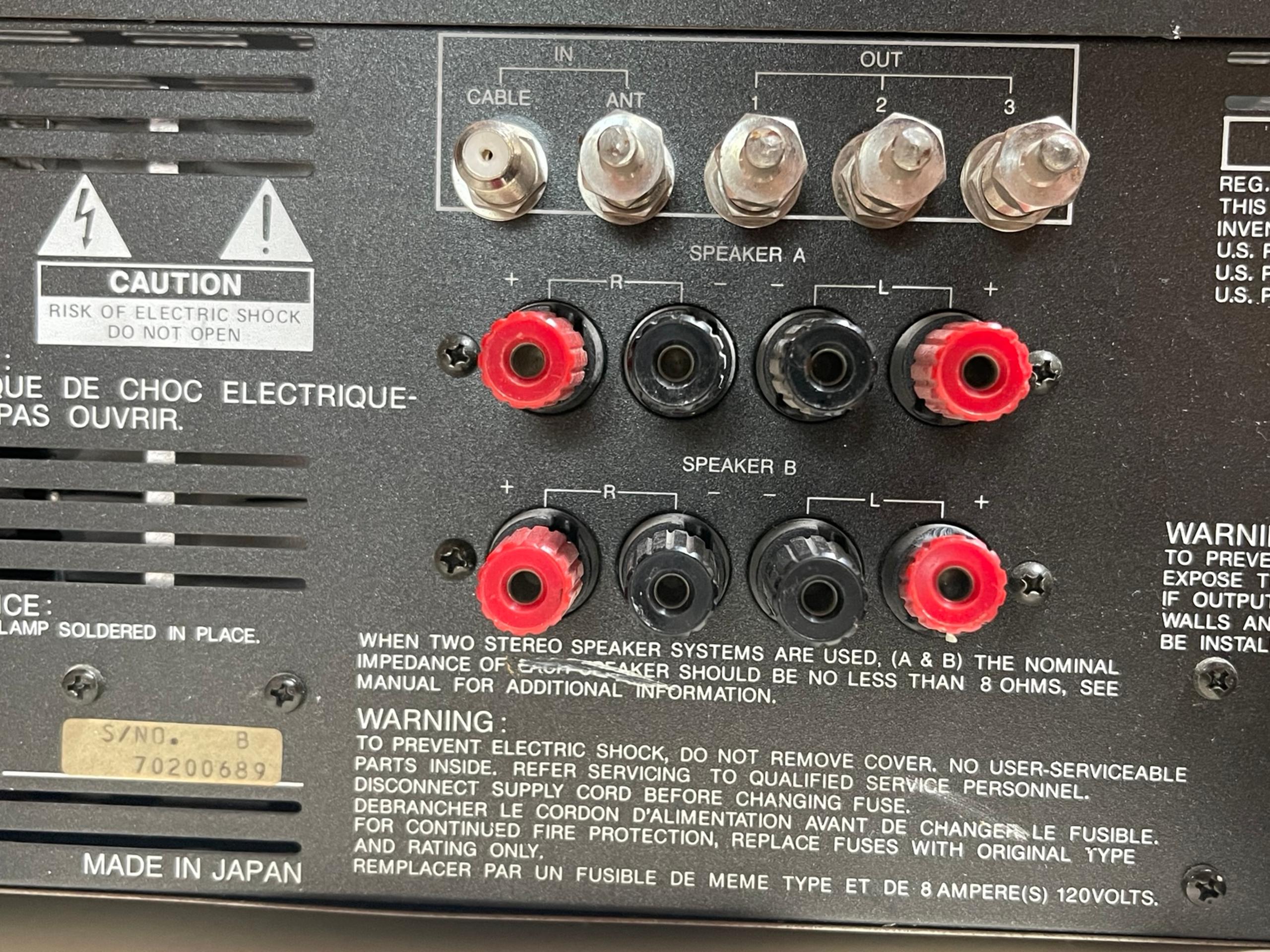 Carver AVR100 Receiver Power Amplifier Vintage Stereo System