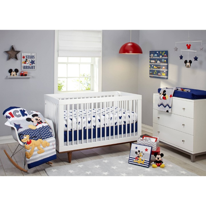 mickey mouse cot bed duvet set