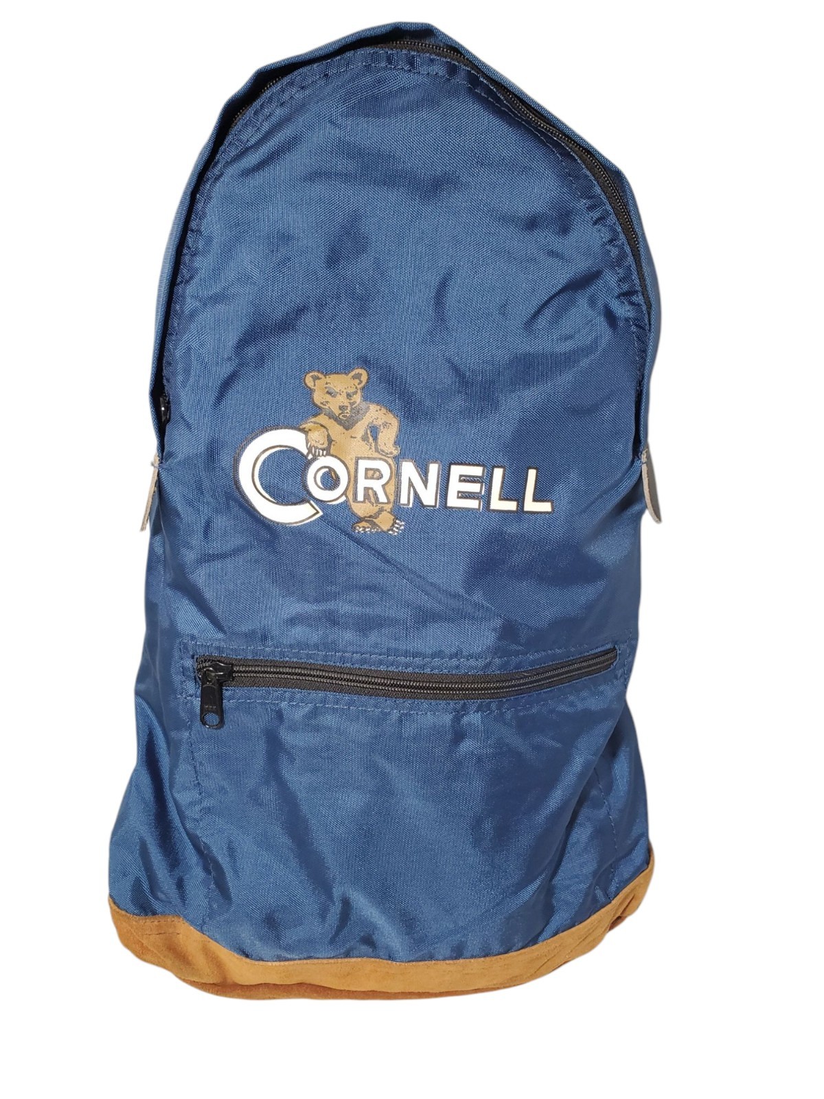 Vintage Cornell University Backpack 80's? Big Red Bear Blue Bag Suede Bottom