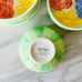 Bob Mackie•(4) Ceramic Soup/Cereal Bowls•HAND-PAINTED•Green Stripes and Flowers