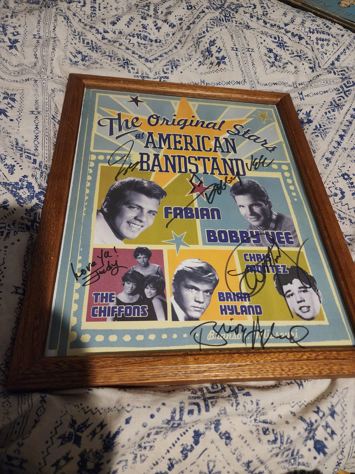 Vintage the original stars at American band stand signed poster