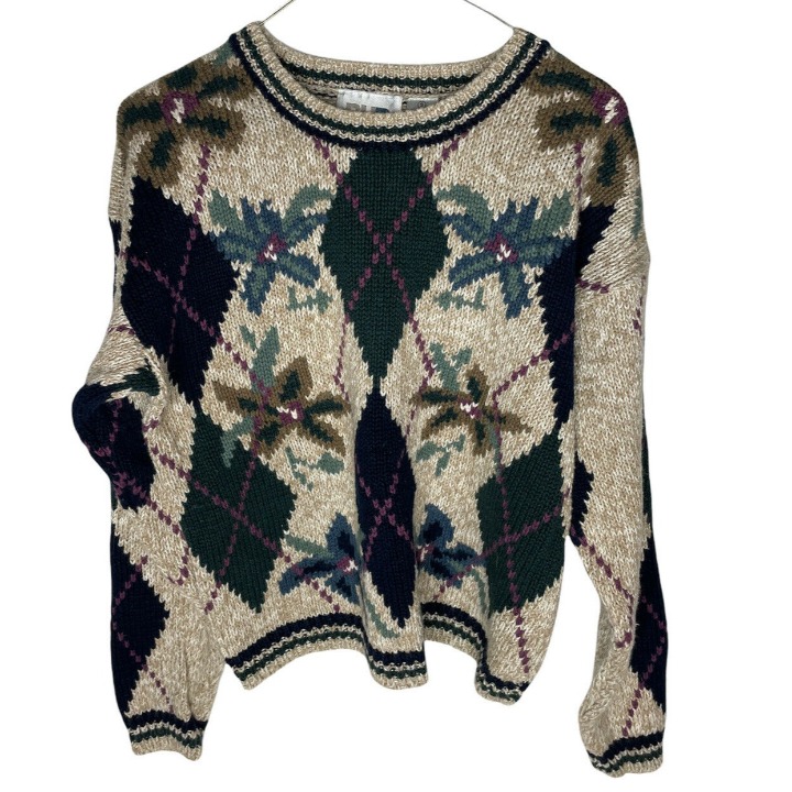 VTG Paul Harris Design Womens Sweater Floral Size Small