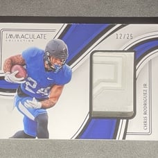 2023 Panini Immaculate Chris Rodriguez Jr Helmet Rookie Patch