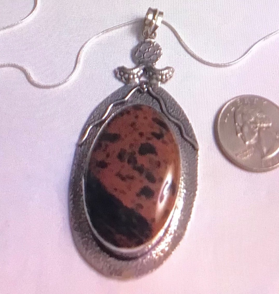 Mahogany Obsidian 925 Sterling Silver Necklace
