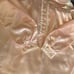 Vtg Delicates Pink Brushed Satin Lace Embroidered Long Sleeve Nightgown Womens S