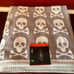 Caro Home Halloween Gray/White Skull Crossbones Bath Hand Towel Set of 3-NWT