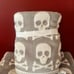 Caro Home Halloween Gray/White Skull Crossbones Bath Hand Towel Set of 3-NWT