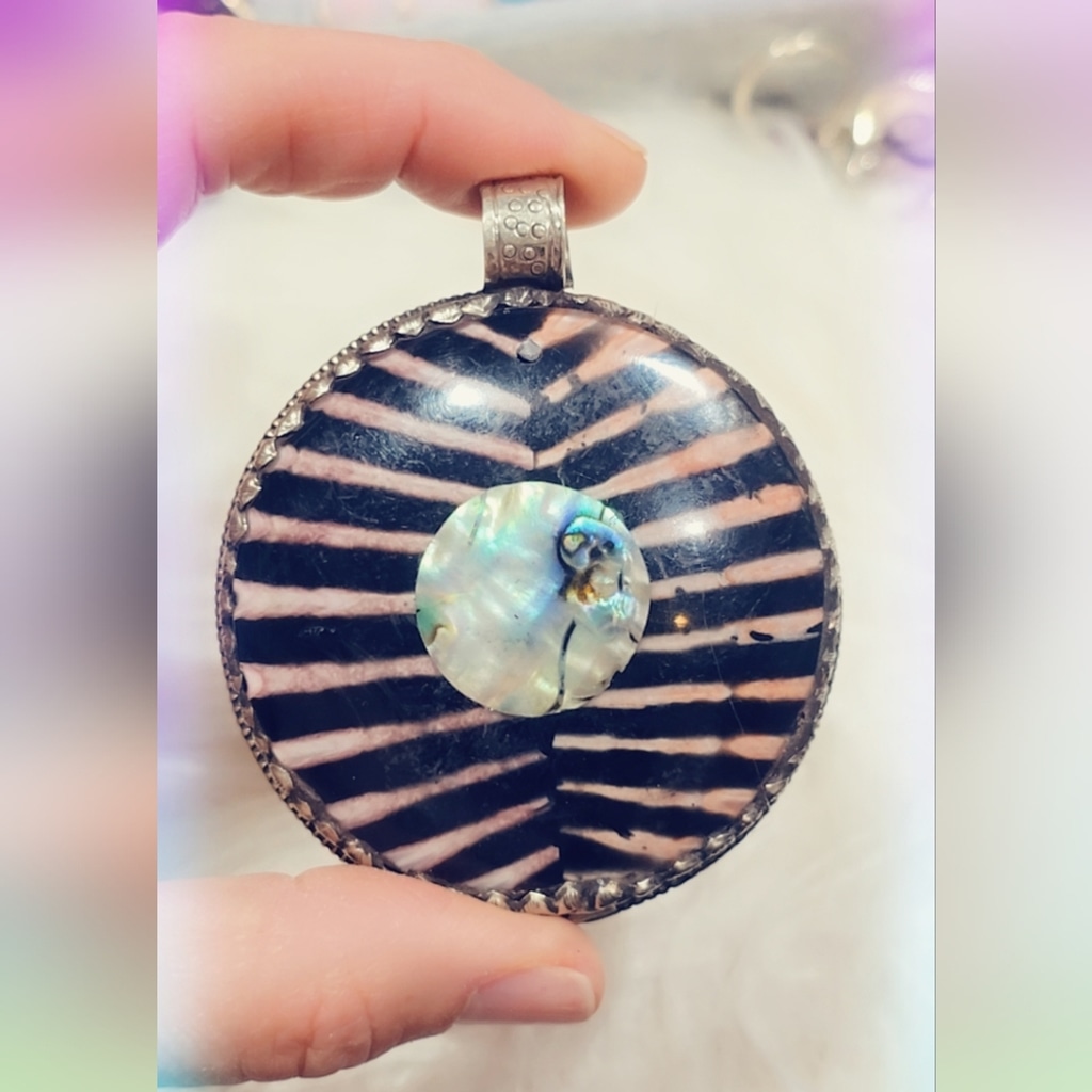 Multi Stone Tibetan Pendant