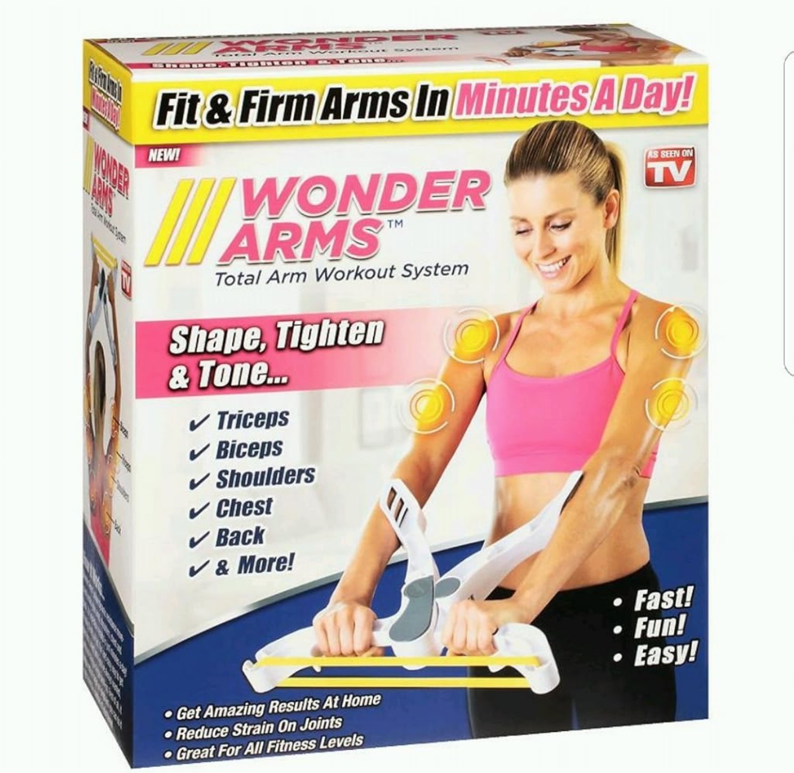 Ontel Wonder Arms Total Workout System Resistance Training Bands, White