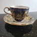 Vintage Aynsley Cobalt Blue and Gold Teacup and Saucer, England