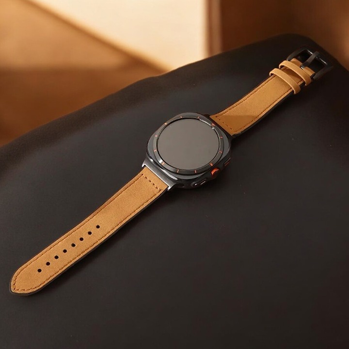 Only Band - Leather Bracelet for Samsung Galaxy Watch Ultra 47mm No Gap Strap