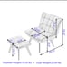 modern soft teddy fabric material accent chair with ottoman in white