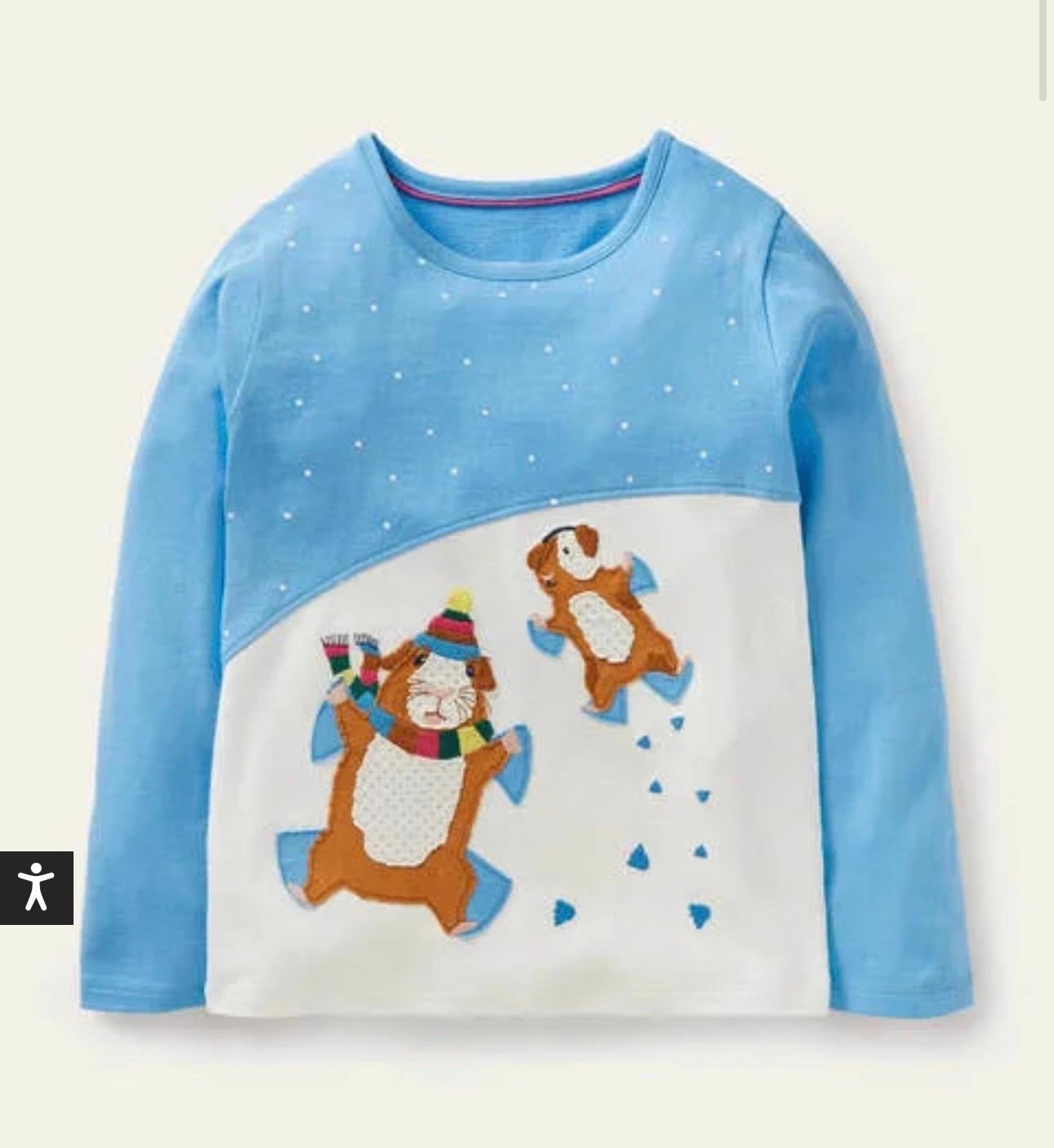 Mini Boden Front & Back T-shirt Surfboard Blue Guinea Pigs 6/7