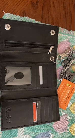 Black Chain Wallets for Men (6.7”) – Trifold Biker Wallets for Men with Chain