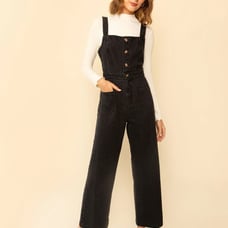 Urban Outfitters Whimsy + Row Grace Jumpsuit Jean Overalls in Vintage Black XS