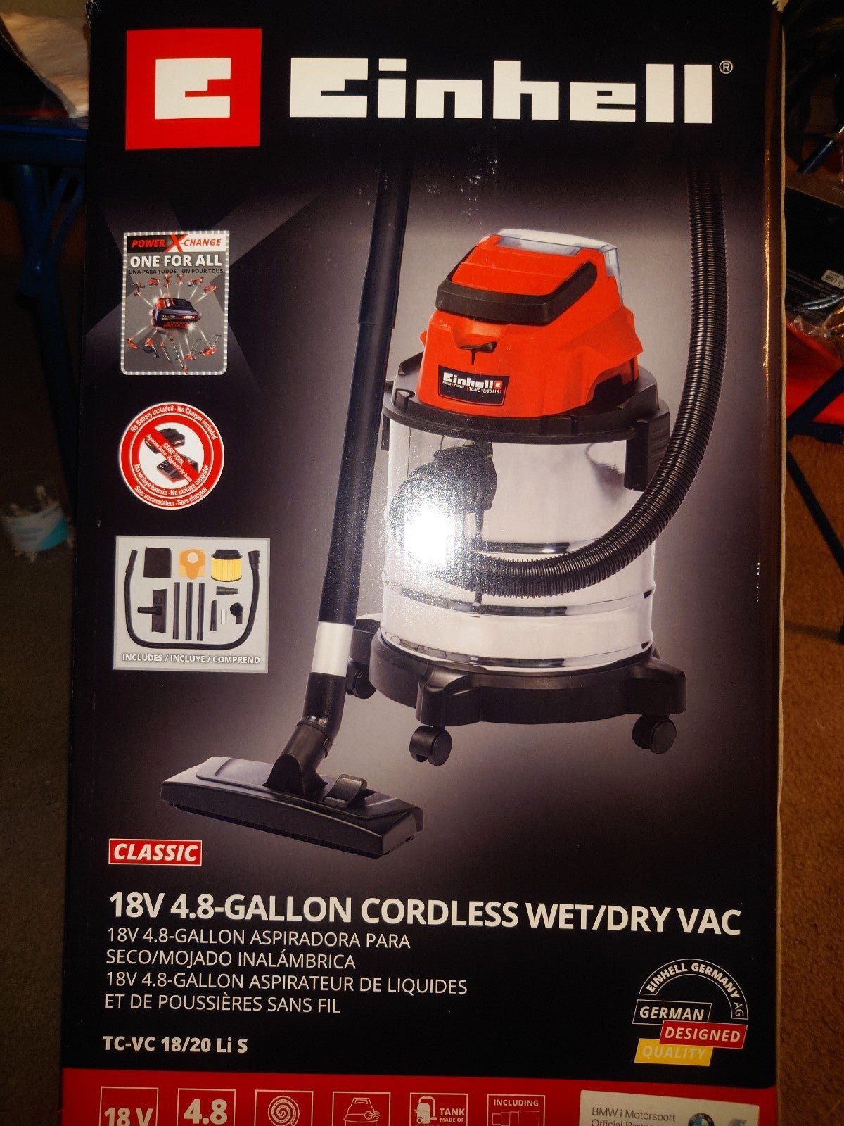 Einhell 18v 4.8 Gallon Cordless Wet/Dry Vac