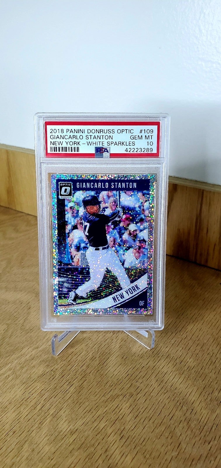 Giancarlo Stanton /20 RARE White Sparkle PSA 10!