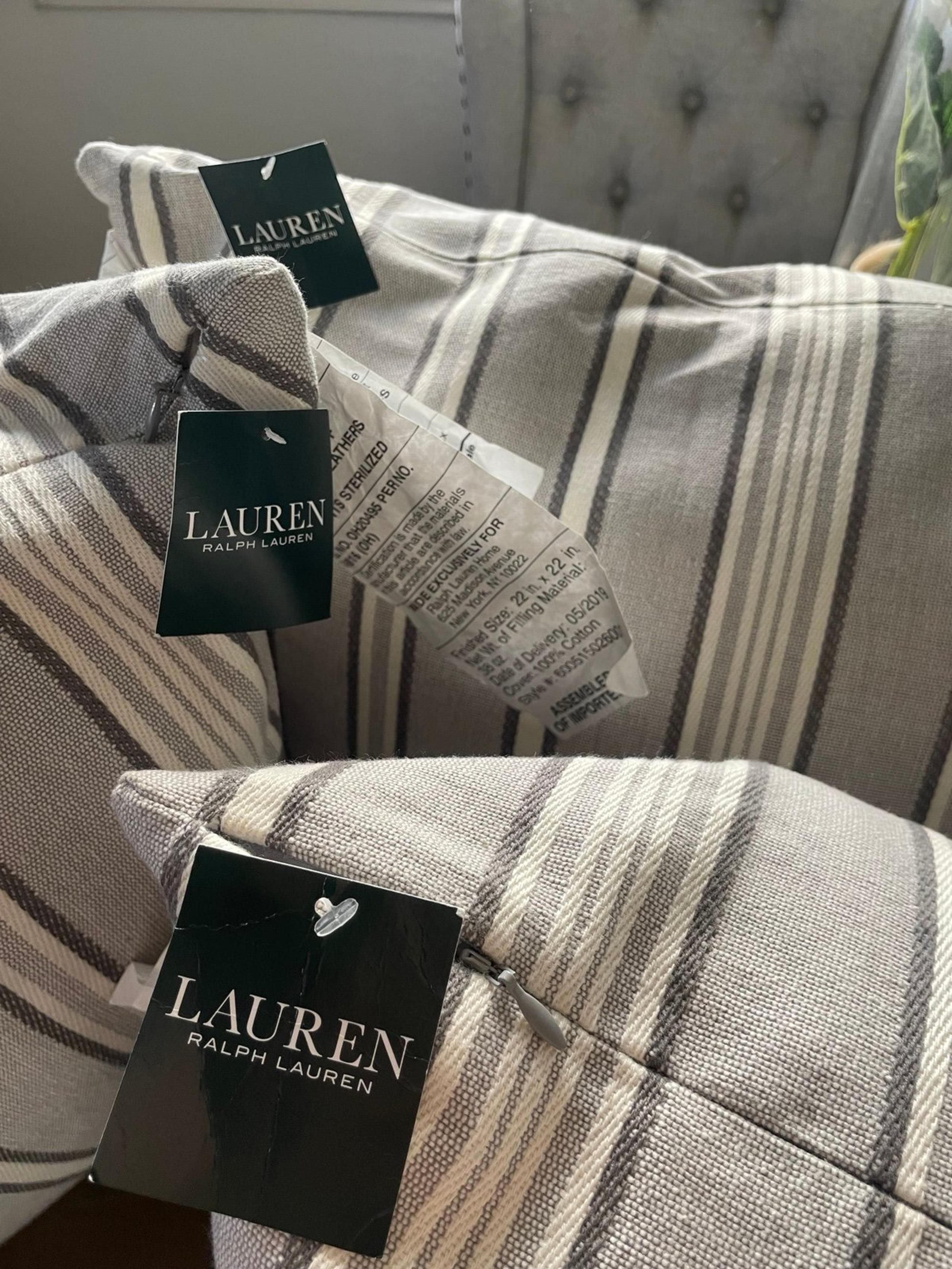 3 Ralph Lauren  Throw Pillows waterfowl Feather 22” Ralph Lauren