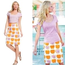 Boden apple print skirt (RARE and HTF)