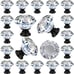 25 Pcs Crystal Dresser Drawer Knobs, Cabinet Pull Crystal Knobs (Silver)