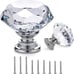 25 Pcs Crystal Dresser Drawer Knobs, Cabinet Pull Crystal Knobs (Silver)