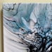 BlueWeb. Original fluid art bloom technique on 10 X 10 inch canvas