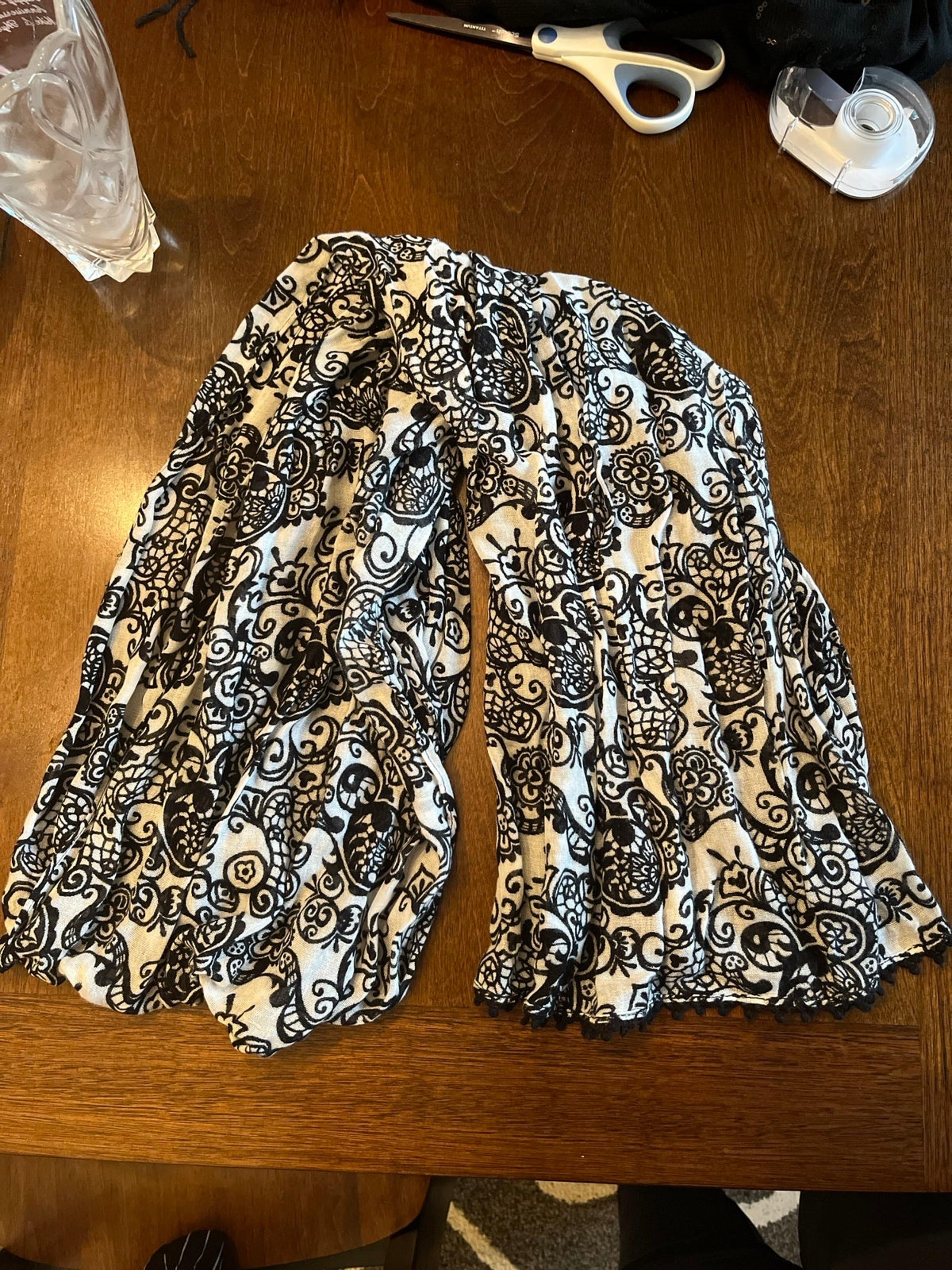 Black and White Hidden Mickey Paisley Scarf