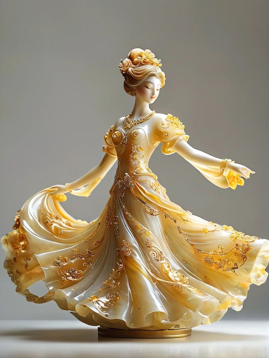 Exquisite porcelain carvings, two pieces