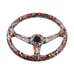 NEW JDM UNIVERSAL 350MM STICKERBOMB Acrylic Deep Dish 6 Holes Steering Wheel