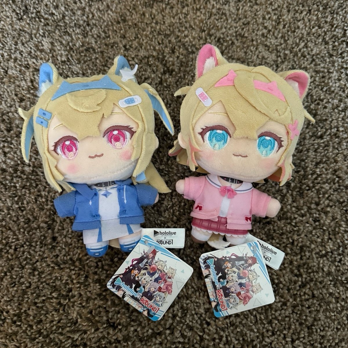 Hololive Fuwawa & Mococo Abyssgard Plush Round 1 6” NWT