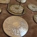 NIB Vintage Godinger/Paul Revere Silversmith Coasters 7pc Silver Plated Set