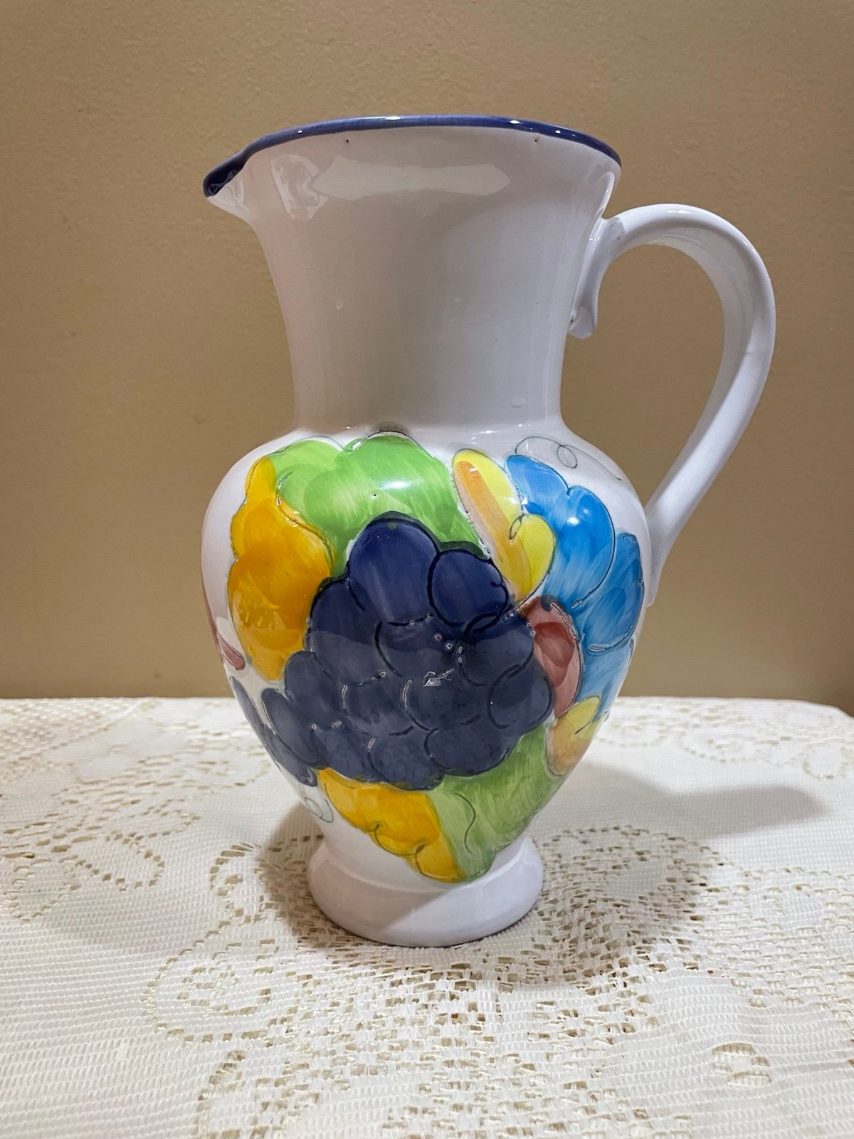 Celina Signed Hand Painted Pitcher