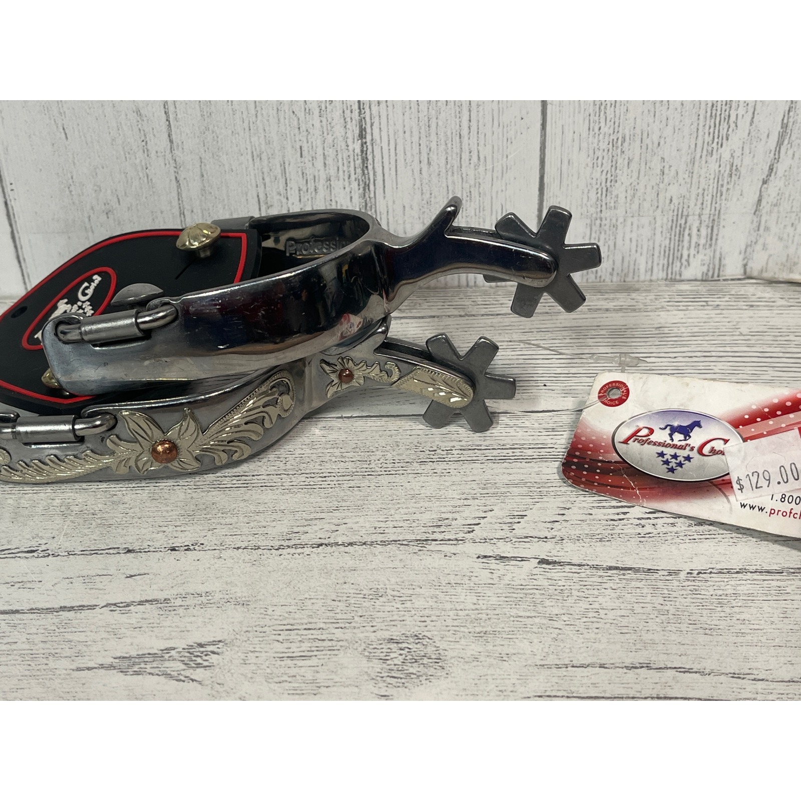Professional choice, silver spur six point rowel NEW