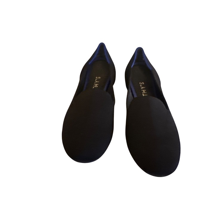 Rothys Womens Black Knit Loafers Size W8 Eco-Friendly & Sustainable