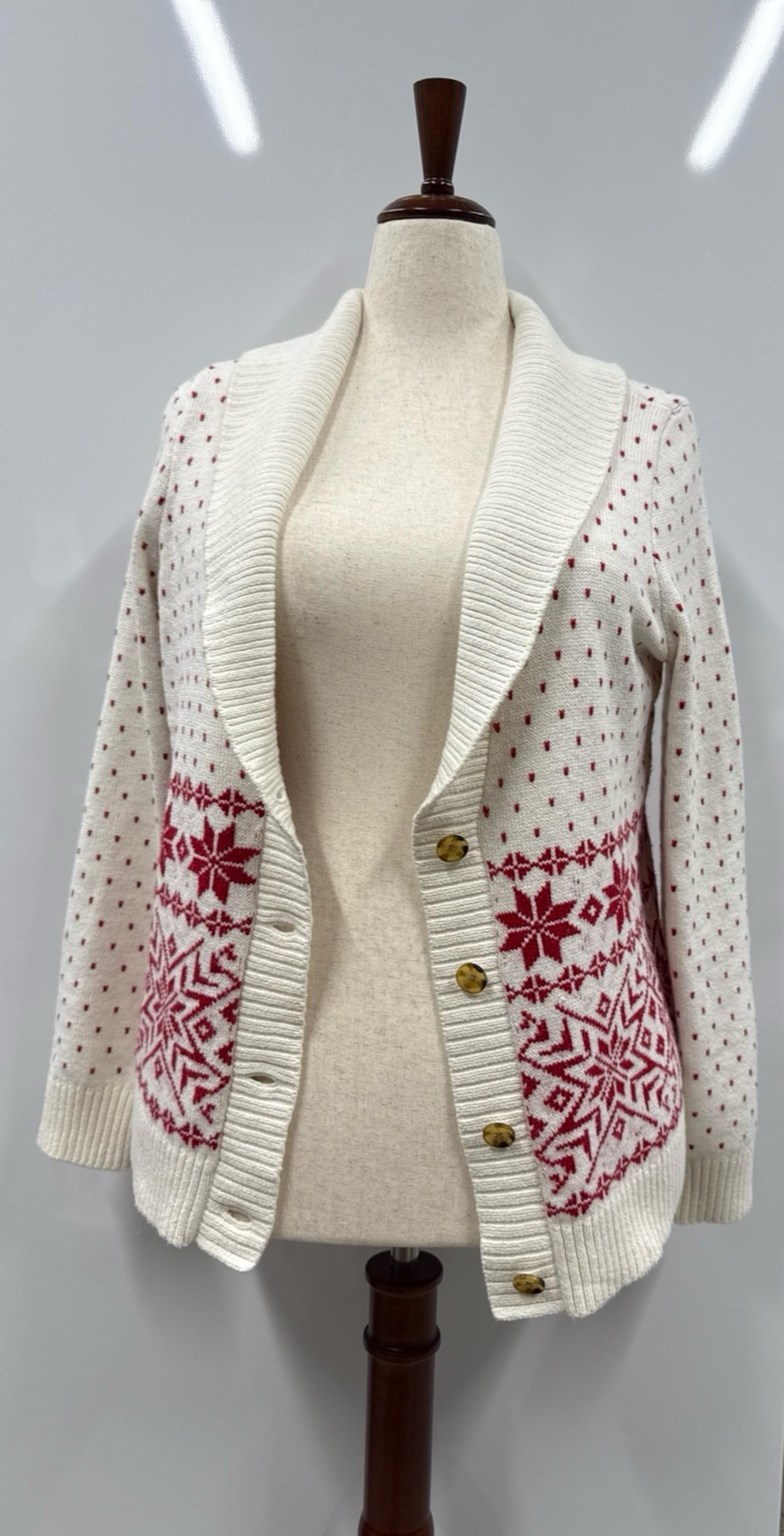 Women s Lands End Cozy Lofty Fairsisle Cable Knit Cardigan