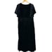 Anthropologie Womens Somerset Velvet Maxi Dress Size 2X Pockets Black Whimsigoth