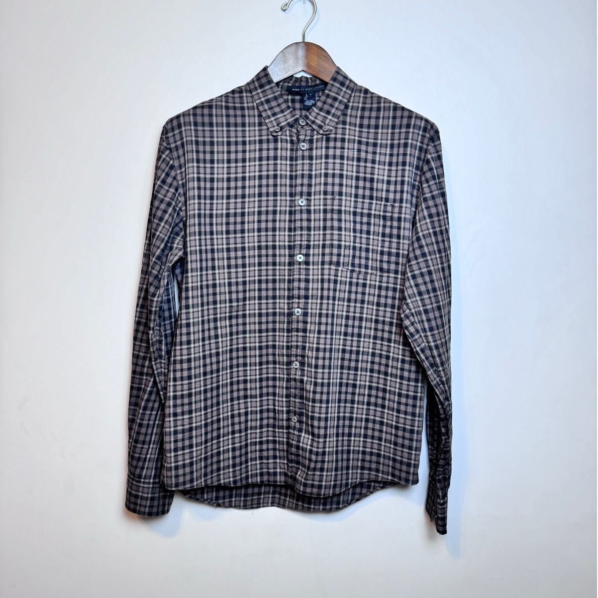 Marc by Marc Jacobs Check Plaid Button Down Shirt - Size M