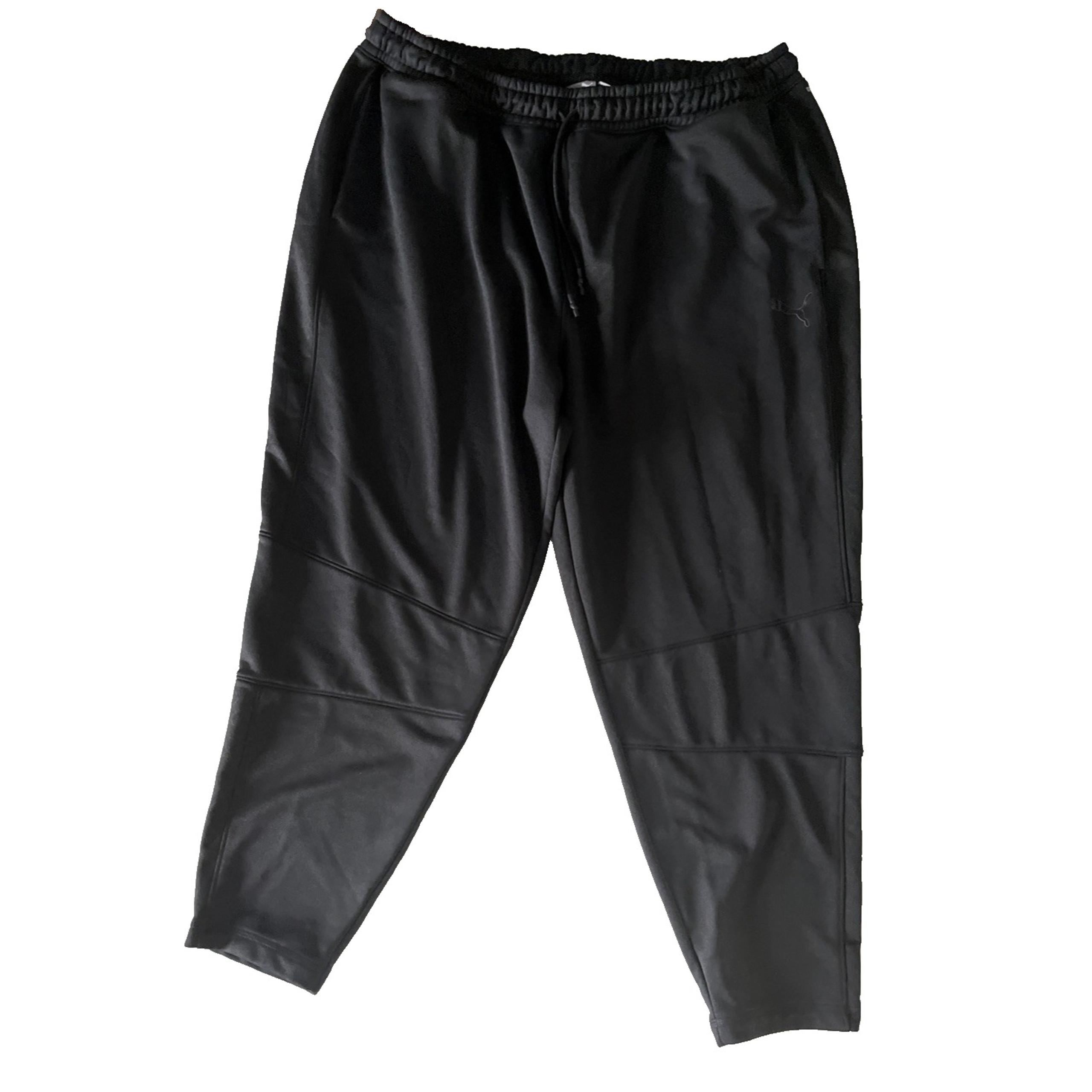 Puma Men's Size 3XLT Black Jogger Sweatpants Drawstring Logo Pocket Athleisure