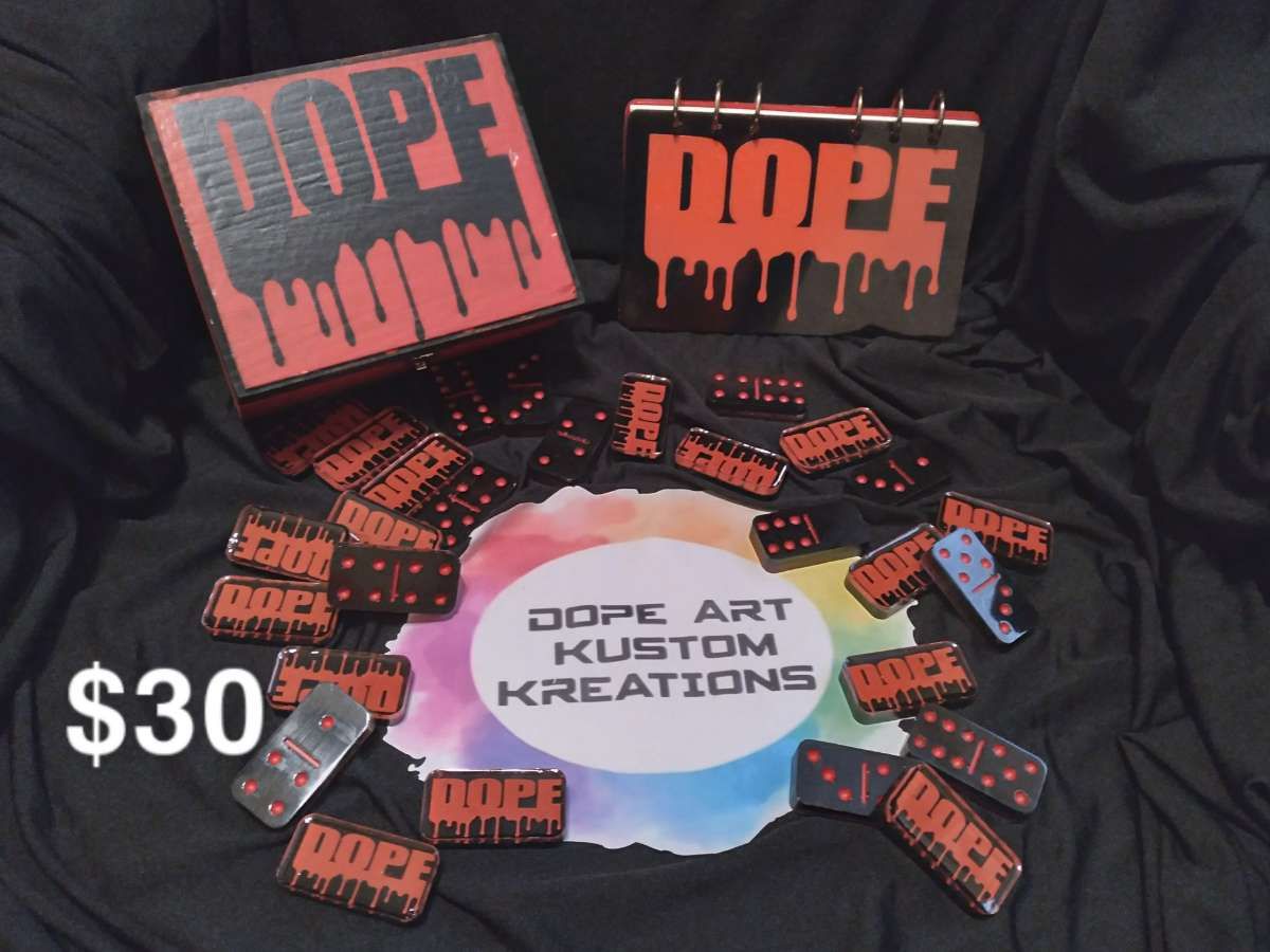 Dope custom made dominoe set