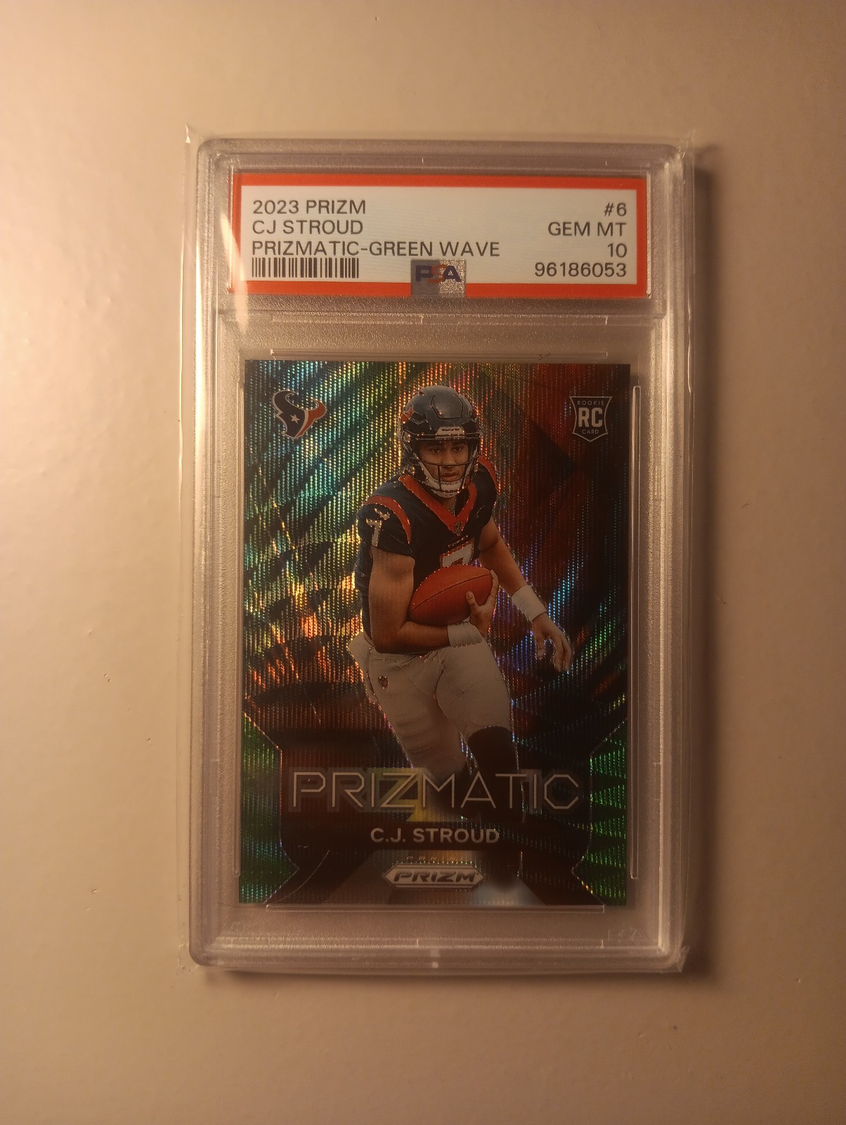 C.J. Stroud prizmatic green wave PSA 10
