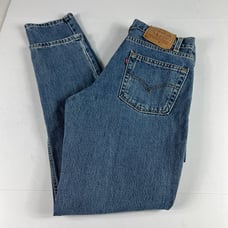 VTG Levi's Jean Men 29x31* 512 Slim Tapered Blue Cotton Denim USA Made Tag 31x32