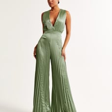 Abercrombie Fitch Giselle Pleated Jumpsuit, Size Medium, Green, New, 140