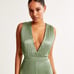 Abercrombie Fitch Giselle Pleated Jumpsuit, Size Medium, Green, New, 140