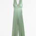 Abercrombie Fitch Giselle Pleated Jumpsuit, Size Medium, Green, New, 140